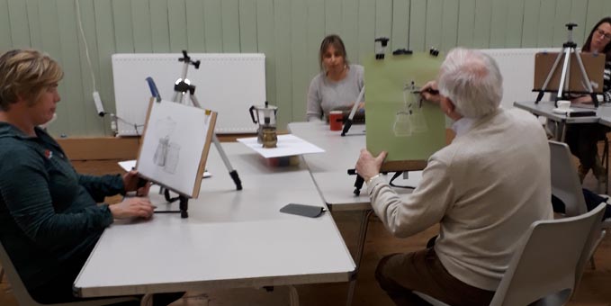 Evening Painting and Drawing Class at Barnstaple Baptist Church - Quay Drawing