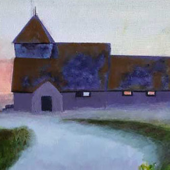 Church Reflections by Terry Quay Drawing
